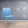 Nilkamal Novella 08 Plastic Armless Chair (Blue)