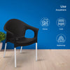 Nilkamal Novella 09 Plastic Arm Chair (Iron Black)