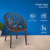 Nilkamal Crystal Polypropylene Armless Chair (Weather Brown)