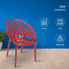 Nilkamal Crystal Polypropylene Premium Chair (Red Wine)