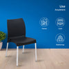 Nilkamal Novella 07 Plastic Armless Chair (Iron Black) - Multipurpose Use View