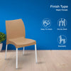 Nilkamal Novella 07 Plastic Armless Chair (Biscuit Brown) - Finish Type View