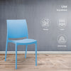 Nilkamal Novella 08 Plastic Armless Chair (Blue)