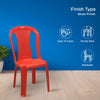 Nilkamal CHR4002 Plastic Armless Chair (Bright Red)