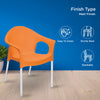 Nilkamal Novella 09 Plastic Arm Chair (Orange)