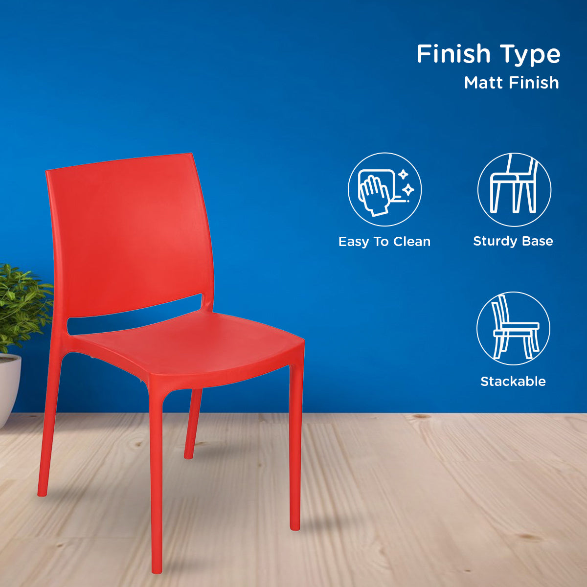 Nilkamal Novella 08 Plastic Armless Chair