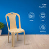 Nilkamal CHR4002 Plastic Armless Chair (Marble Beige)