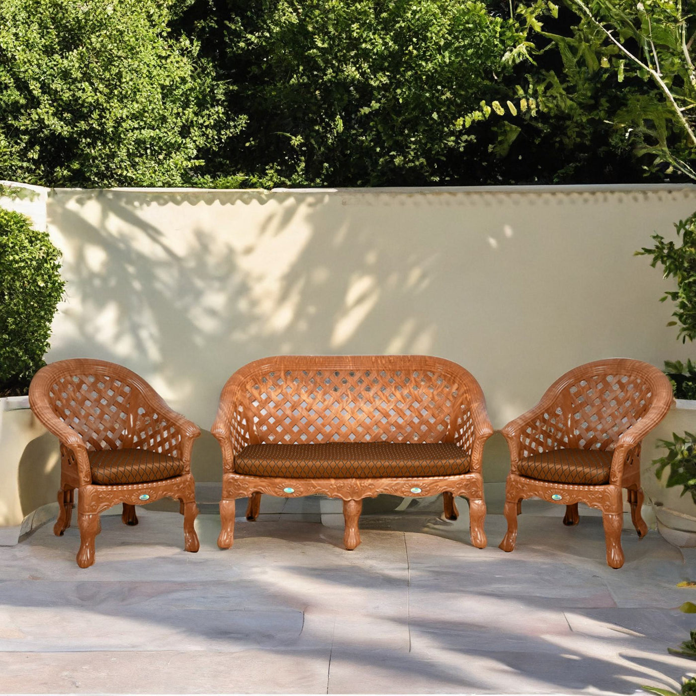 Nilkamal Luxura Plastic 2 + 1 + 1 Sofa Set