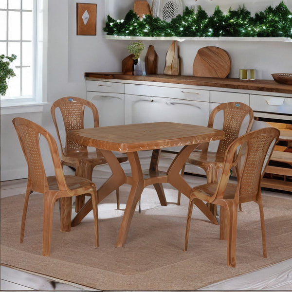 Buy Nilkamal Shahenshah Kross 4 Seater Dining Set Online In India