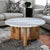 Nilkamal Taurus Marble Top Handicraft Coffee Table (Natural Honey)