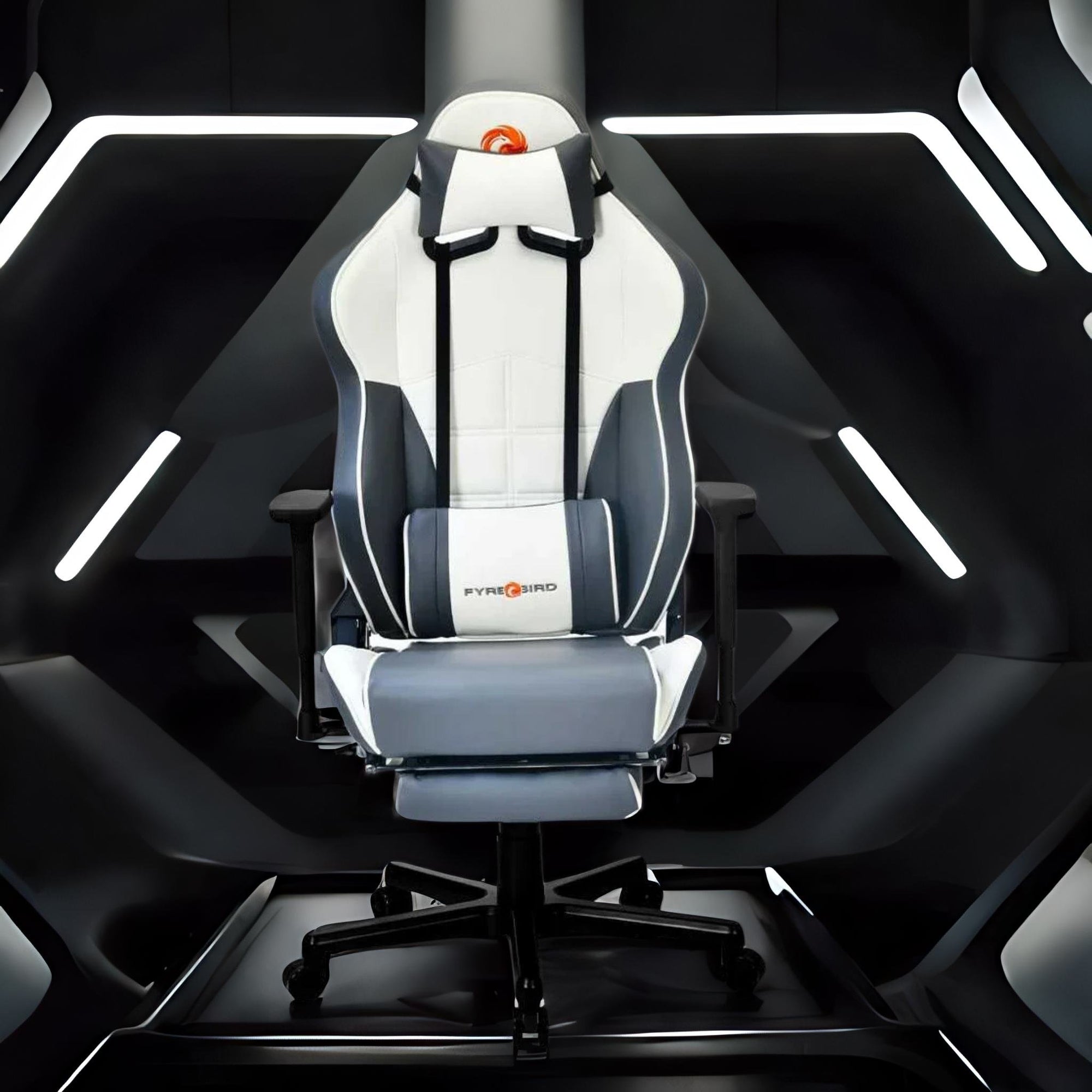 Nilkamal Fyrebird Greta Gaming Chair (Grey / White)