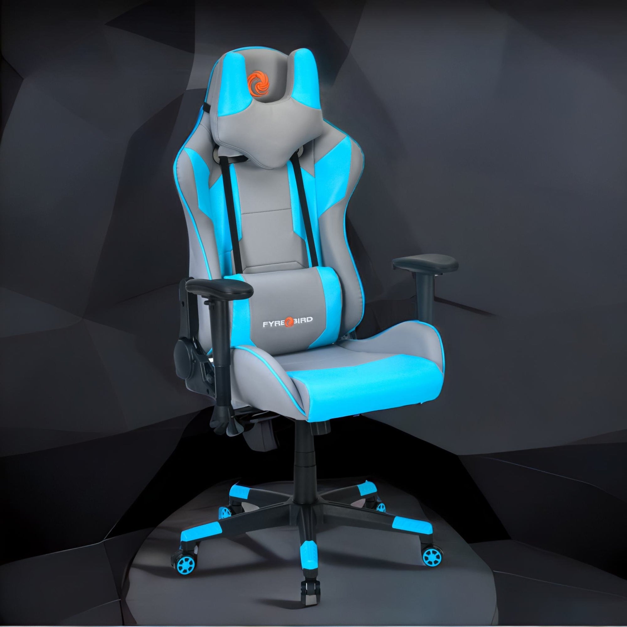 Nilkamal Fyrebird Athena Gaming Chair (Grey / Turquoise)