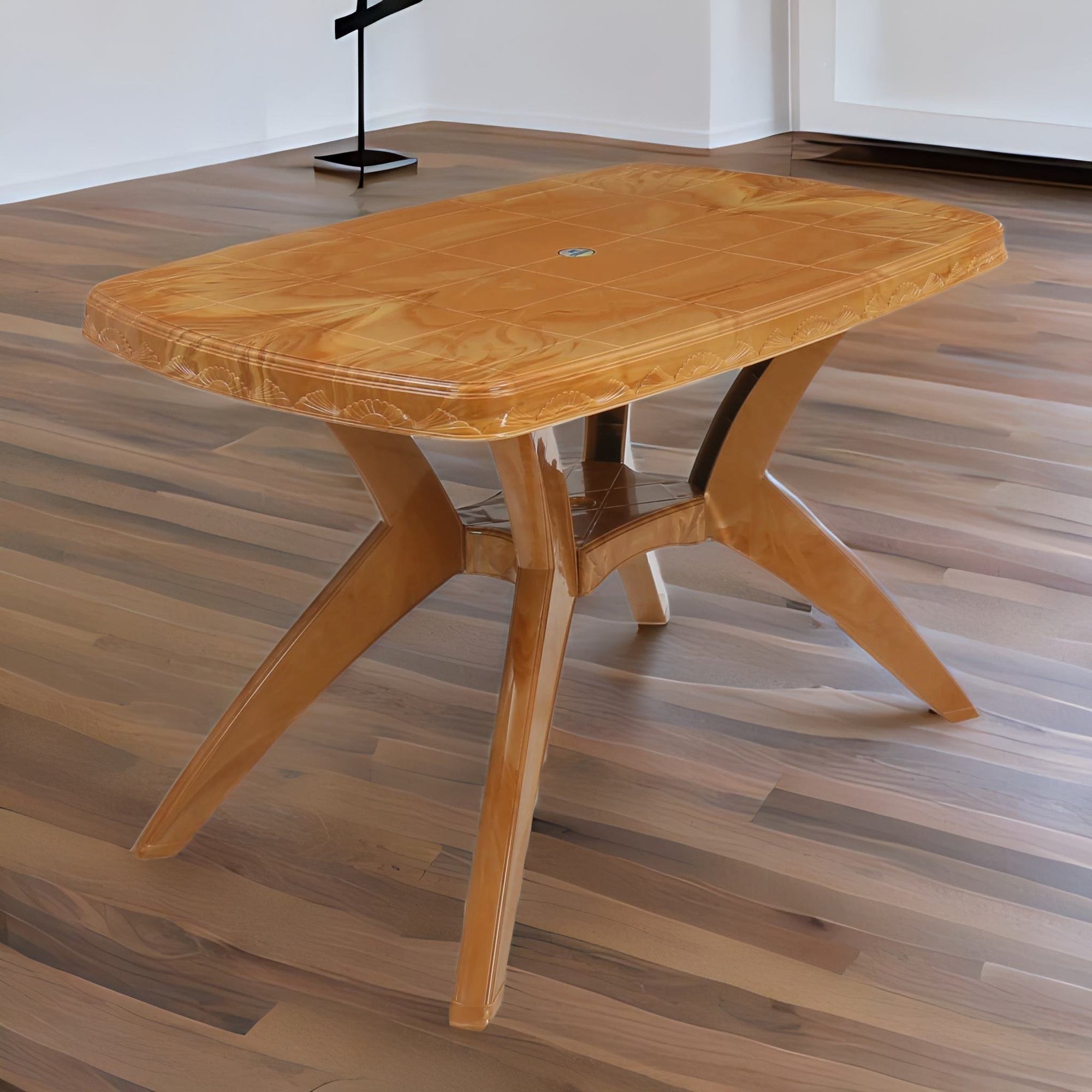 Nilkamal Shahenshah Kross Legged Table (Pear Wood)