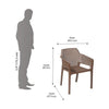 Nilkamal Captain Plastic Arm Chair - Size In Centimeter